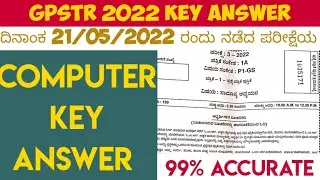 GPSTR papar1 key answer2022 |GPSTR exam computer key answer2022 |GPSTR key answer2022 #GPSTR