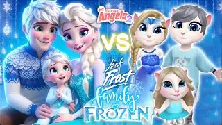 My talking Angela 2 | Elsa and Jack Frost | Frozen | Family | cosplay