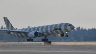 Condor A330 Neo Take Off Seattle 4K