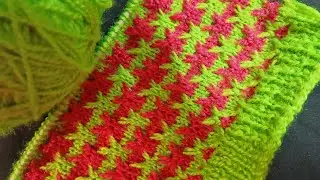 Green and pink colour ki woolen se bnaye ye Sunder design 