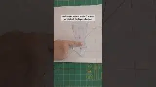 For the best quality of cutting, pin the paper pattern to fabric this way