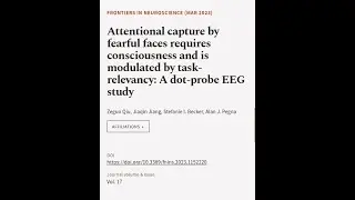 Attentional capture by fearful faces requires consciousness and is modulated by task-... | RTCL.TV