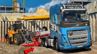 Transporting Oversized Wheel Loader Through Narrow Roads of Germany | #ets2 1.55