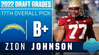 Chargers Take VERSATILE OL Zion Johnson With No. 17 Pick I 2022 NFL Draft Grades