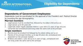 Paano naman ang dependents ng principal members, sa Kaiser NHS?