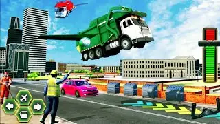 Flying Garbage Truck Simulator - This Game Very Awesome - Android Gameplay - Dania Gameplay