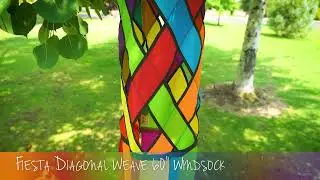 Fiesta Diagonal Weave 60-inch Windsock | KiteGarden.com