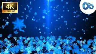 #Abstract #Winter Snow falling Loop motion #background shining gold particles.