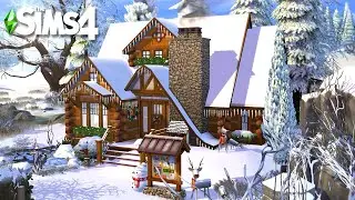 Winter Log Cabin || Holiday Rental  || The Sims 4  Speed Build - NO CC