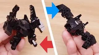 Блок-истребитель-трансформер из кубиков Micro LEGO &mdash; Черное крыло (42 детали!!)