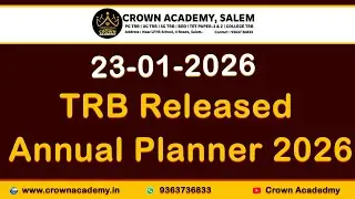 2026 TRB Annual Planner Released (Link Given in Description)