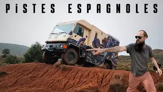 Pistes 4x4 // en camion aménagé // pas toujours facile // un arbre bloque la route