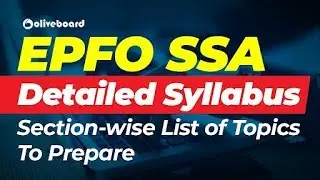 EPFO SSA Exam Preparation Strategy | Detailed Syllabus | Important Topics
