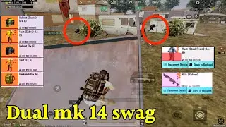 Pubg Metro Royal full rush gameplay map 3 old blackade zone advance level , dual mk14 swag