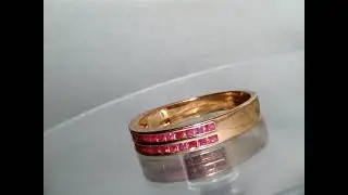 Round Red Ruby Only Heated 14k Rose Gold Plate 925 Sterling Silver Ring