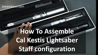 How to assemble Cal Kestis Lightsaber staff/double-bladed configuration from Elf Sabers