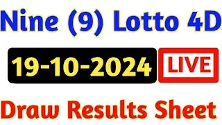 19/10/2024 Nine Lotto Results | 4d Result Today | 9 Lotto 4d Results | Today 4d Result Live
