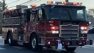 Baltimore County Fire Department Brand New Engine 13 Responding to an MVC vs Pedestrian 10/04/23