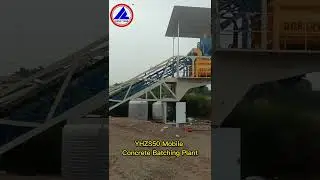YHZS Mobile concrete Batching plant on site || HENGYUAN concret machine