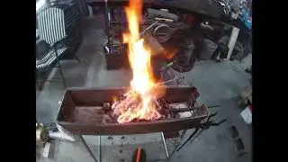 Forging a Damascus Arrowhead pendant part 1 of 7