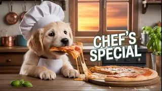 Golden Retriever Puppy Chef Makes Pizza 🍕🐶 | Cutest Cooking Story Ever
