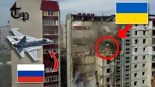 Ukraine: drone footage shows aftermath of deadly airstrike in Uman | Bakhmut