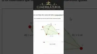 Cuadril&aacute;teros: Romboide o Cometa. Definici&oacute;n y propiedades. GeoGebra