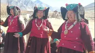 Beautiful  Traditional Dance of Zanskar in a Traditional Dress at stara village.#ladakh #zanskar