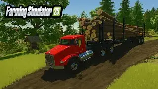 Palatinate Forest FS25 Logging  Cutting, Skidding & Loading Logs 🪓🚜 EP4
