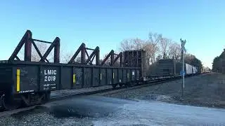 CSX 7273 Leads Long CSX M492-27 NB Manifest Train With Mid DPU Thru Danwood SC