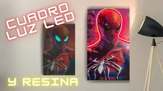 Como hacer cuadro de Luz LED Neon y Resina. Efecto ojos de gato