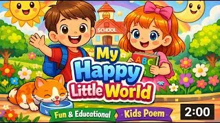 My Happy Little World | Fun & Educational Kids Poem | Learn ABCs, Friendship & Kindness