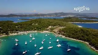 Palmizana anchorage, Pakleni Otoci, Hvar Island, Croatia 2017 aerial video