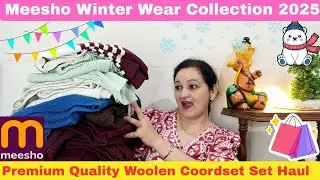 Meesho Premium Winter Wear Coordset Haul  2025 | Woolen & Velvet Sets from Meesho | GlowWithRawat🧿