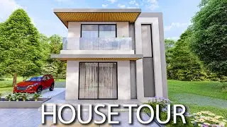 (6x7 Meters) Small House | Two Storey Tiny House Design | 1 Bedroom | House Design Ideas