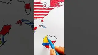 Draw Flag Map of Venezuela 🇻🇪 #venezuela