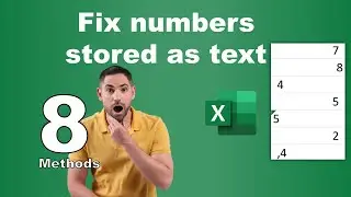 Исправление чисел, хранящихся в виде текста в Excel, 8 способами
