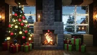 ✨ Comfy Minecraft Style Christmas Fireplace &ndash; Festive ASMR Ambience