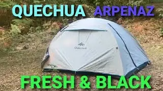 DECATHLON QUECHUA FRESH AND BLACK ARPENAZ 2 TENT REVİEW - SUMMER CAMPING IN FOREST