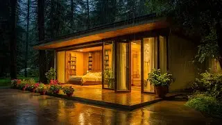 Deep Sleep Rain Sounds 🌧️ Luxury Forest House at Night Ambience