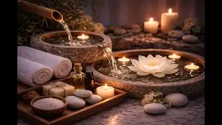Focus Sounds 🌿 Bamboo Water & Soft Piano | Study, Work, Concentration 90 Min