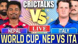 🔴 Live: NEP vs ITA Live Match Today, World Cup, Cricket Live Scores, Commentary, 1st Innings