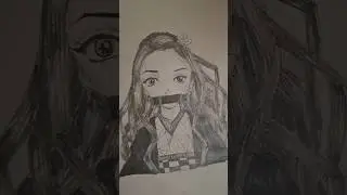 🥰drawing nezuko❤️|#shorts #demonslayer #drawing | Art by ayishaa |