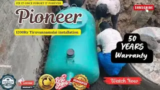1200ltr  Pioneer FRP #bioseptictank #tiruvannamalai installation/#biotank installation #tamil.