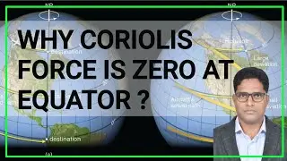 WHY CORIOLIS FORCE IS ZERO AT EQUATOR ?