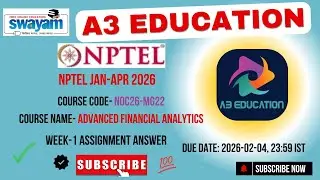 NPTEL Advanced Financial Analytics Week 1 Assignment Answers | noc26-mg22