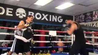 Abe Lopez Works the Mitts Ahead of LA Fight Club Headliner