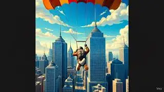 Anim Chat parachutiste saute de l avion