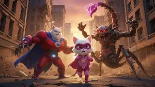 🐱💗 Kitia Super Pink vs Scorpion Monster &mdash; Cat Dad Joins the Final Battle! 💥(EP23)