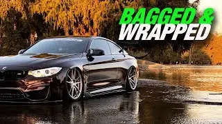 BAGGED BMW M4 GET'S SLEEK VINYL WRAP *gloss black rose*
